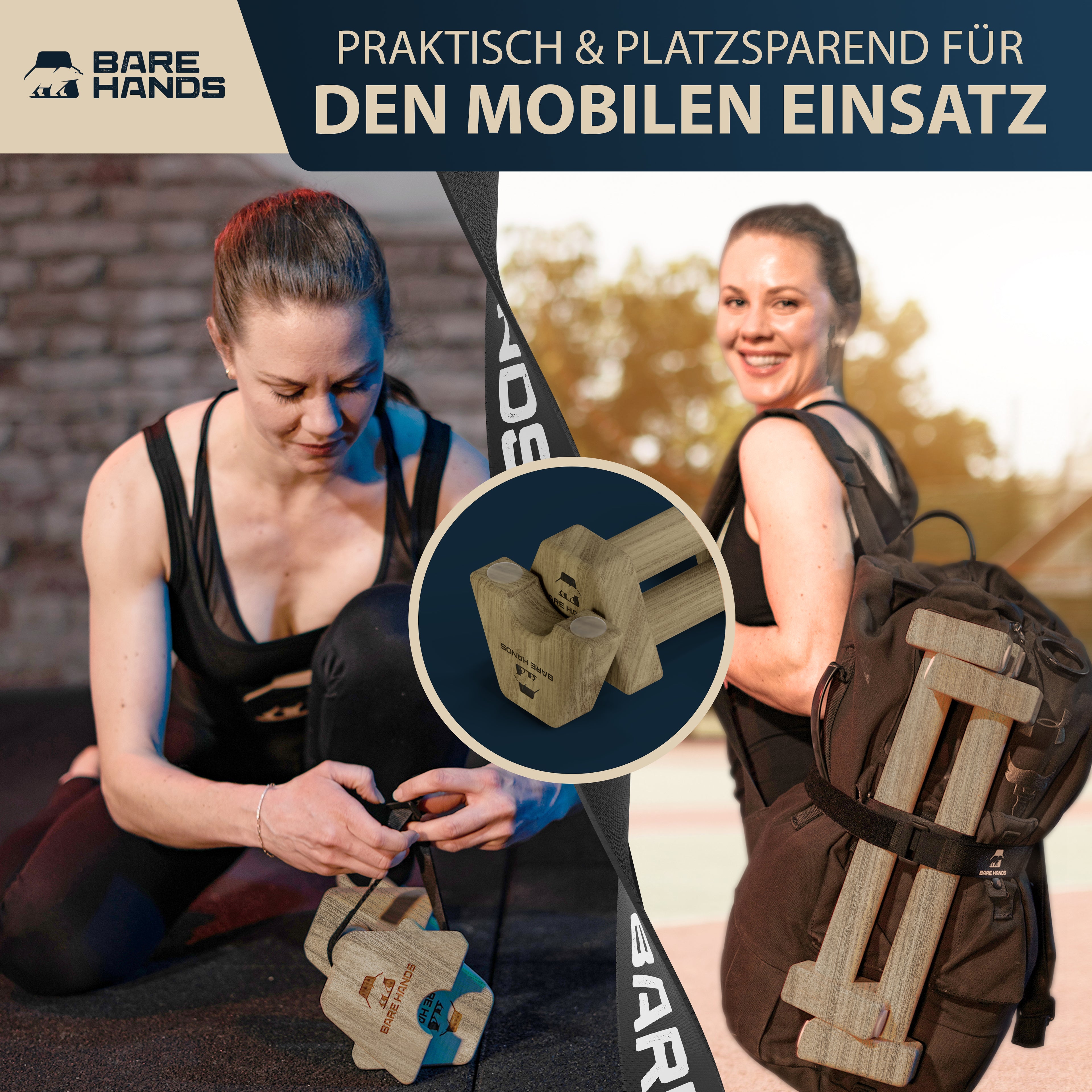 Liegestützgriffe Modell M (dunkel)